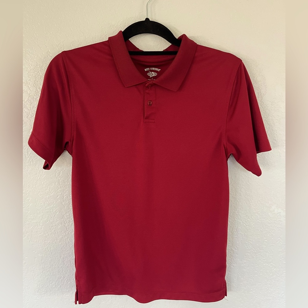 Reel Legends Burgundy Polo Shirt. Boys L. EUC.